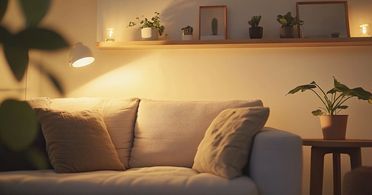 ruang tamu minimalis dengan sofa