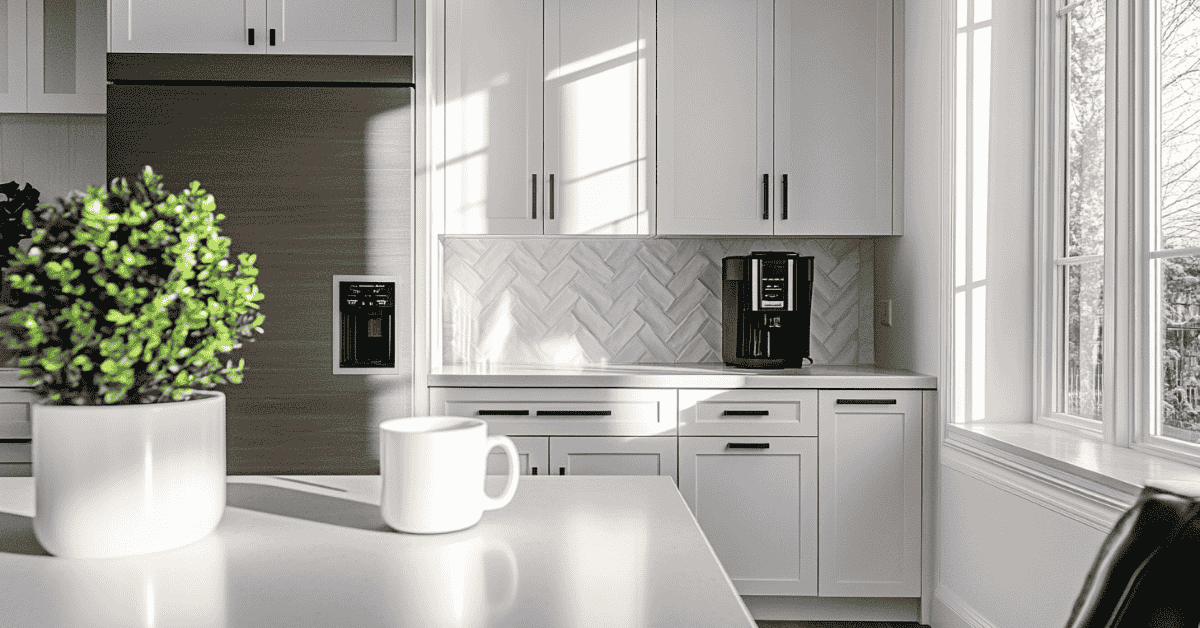 keramik dinding dapur putih elegan